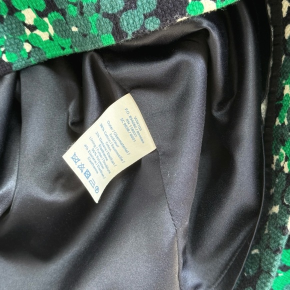 NEW Boden Martha Shift Dress Green Black Print Sleeveless Cotton Blend Size 2 - Picture 11 of 13